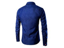 Kit 2 Camisas Masculina Jeans Slim Manga Longa - Azul e Azul Claro