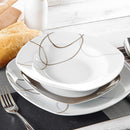 Conjunto Completo de Jantar Zuddy® - 48 Peças em Porcelana de Luxo