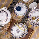 Conjunto de louça  elegante, 48 peças de luxo azul  - OFERTA DE NATAL