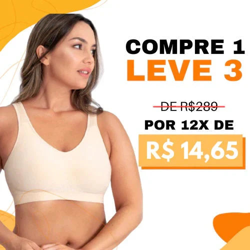 Sutiã Confort Milena (Compre 1 Leve 3) - Frete Grátis
