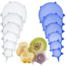 Compre 6 Leve 12 - Kit 12 Tampas de Silicone Reutilizável (UNIVERSAL) - Super Elástico - OFERTA ESPECIAL FIM DE ANO