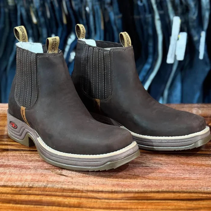 Bota Ortopédica Cano Curto em Couro Legítimo + BRINDES: Cinto, Boné, Carteira e Relógio Avivalar