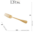 Faqueiro 24 peças Positano Dourado - OFERTA DE NATAL