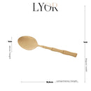 Faqueiro Bamboo Dourado 30 peças - OFERTA DE NATAL