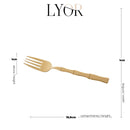 Faqueiro Bamboo Dourado 30 peças - OFERTA DE NATAL