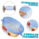 Compre 6 Leve 12 - Kit 12 Tampas de Silicone Reutilizável (UNIVERSAL) - Super Elástico - OFERTA ESPECIAL FIM DE ANO