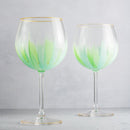 Kit Presente 2 Taças Gin de Cristal Green | SOB ENCOMENDA