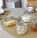 Kit Queijeira, Meleira, Manteigueira e Açucareiro Cristal - OFERTA DE NATAL