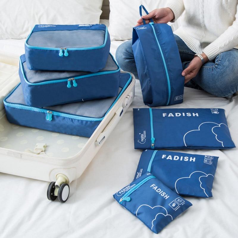 Kit Organizador Para Mala De Viagem Com 7 Peças