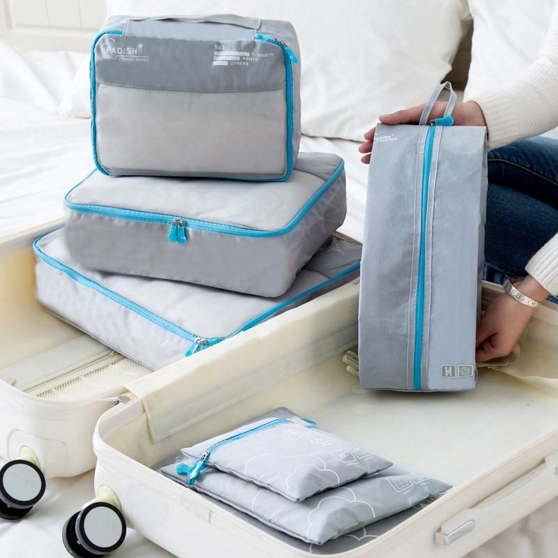 Kit Organizador Para Mala De Viagem Com 7 Peças