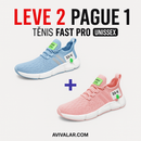 Promoção especial: 2 pelo preço de 1 – Tênis unissex confortável e arejado da Fast Pro